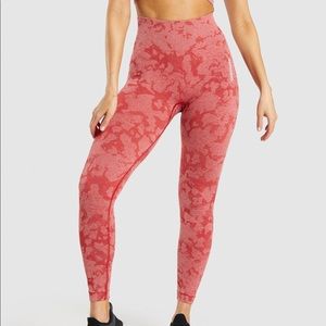 Gymshark Adapt Camo Seamless Leggings in Red